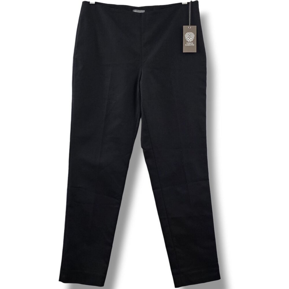 Vince Camuto Womens Essentials Black‎ Pants Size 6 Slim Fit Side Zipper Modern